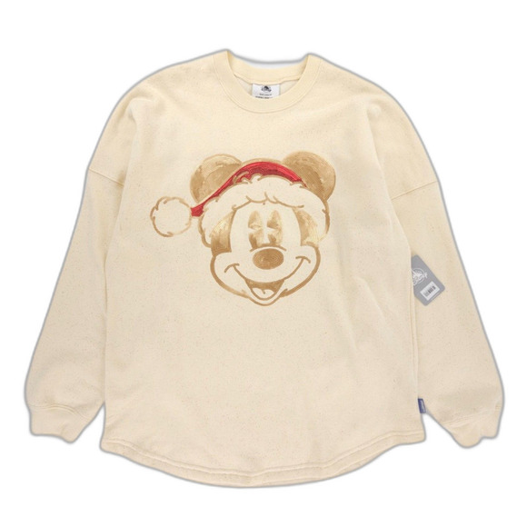 NWT Disneyland Resort Spirit Jersey Sequin Mickey Santa Holiday Disney Christmas - Picture 1 of 10